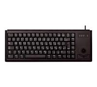 CHERRY Clavier compact G84-4400 – Trackball, QWERTZ (DE), PS/2, 2 touches souris, ML – Noir