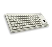 CHERRY G84-4400, Clavier Compact avec Trackball, Disposition EU (QWERTY), Filaire (Connexion USB), 2 Touches Souris, Switchs Mécaniques CHERRY ML, Gris