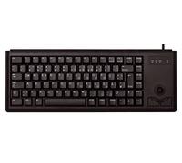 CHERRY G84-4400, Clavier Compact avec Trackball, Disposition FR (AZERTY), Filaire (Connexion USB), 2 Touches Souris, Switchs Mécaniques CHERRY ML, Noir