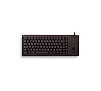 CHERRY G84-4400, Clavier Compact avec Trackball, Disposition FR (AZERTY), Filaire (Connexion USB), 2 Touches Souris, Switchs Mécaniques CHERRY ML, Noir