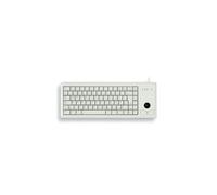 CHERRY G84-4400LPBDE-0 : Clavier QWERTZ Allemand PS/2 Compact 84 Touches, Boule de Commande, Câble 1.75m, Gris, Usage Universel