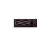 CHERRY G84-4400LUBEU-2 Clavier USB QWERTY US 83 Touches avec Trackball Intégré, Noir, Câble 1.75m, Dimensions 370x139x19.6mm