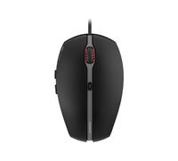 CHERRY GENTIX 4K, Souris Filaire, Idéal pour une Utilisation avec des Écrans Ultra-HD, 6 Touches, Jusqu'à 3600 Dpi, Design Symétrique, Câble de 1,8 m, Noir