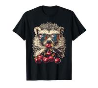Cherry Hedgehog Animal Art Wildlife Cherry Lover Lunettes de soleil T-Shirt