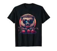 Cherry Hedgehog Lunettes de soleil Animal Art Wildlife Cherry Lover T-Shirt