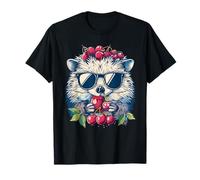 Cherry Hedgehog Lunettes de soleil Cherry Lover Animal Art Wildlife T-Shirt