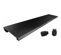 CHERRY AC 3.3, repose-poignet ergonomique et pied de support en aluminium, accessoires d’origine pour clavier de gaming CHERRY MX BOARD 3.0 S, fixation rapide, Noir