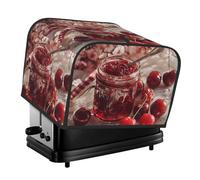 Cherry Jam 4 Slice Toaster Cover - Protection étanche à la poussière en tissu Oxford avec poche latérale pour petits appareils de cuisine