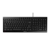 CHERRY Stream Keyboard Wireless, Clavier sans Fil, Disposition Suisse (QWERTZ), Connexion Radio 2,4 GHz, Touches silencieuses, Design Plat, Alimenté par Batterie, Noir