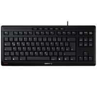 CHERRY STREAM KEYBOARD TKL, clavier mécanique filaire sans pavé numérique, Disposition allemande (QWERTZ), Frappe silencieuse, Sensation de frappe unique, Noir