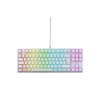 CHERRY K4V2 TKL Clavier Gaming USB QWERTZ Allemand Blanc, Switches Cherry MX2A Red, Rétroéclairage LED RGB, Anti-ghosting, 68 Touches