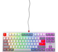 Cherry K4V2 TKL - Filaire - USB - Commutateur mécanique - QWERTY - LED RGB - Gris - Gris clair - Rouge