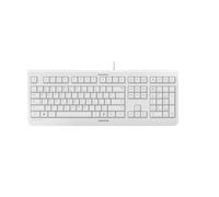 CHERRY KC 1000, clavier filaire, layout espagnol (QWERTY), Plug & Play via un port USB, design plat, actionnement des touches ultra-silencieux, Blanc grisé