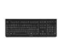 CHERRY KC 1000, clavier filaire, layout UK (QWERTY), Plug & Play via un port USB, design plat, actionnement des touches ultra-silencieux, noir