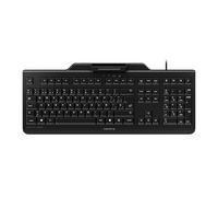 CHERRY KC 1000 SC, Clavier de Sécurité Filaire avec Lecteur de Carte Intégré, Disposition Espagnole (QWERTY), Plug & Play (USB-A), Design Plat, Noir
