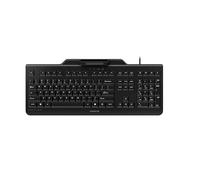 CHERRY KC 1000 SC, Clavier de Sécurité Filaire Avec Lecteur de Carte Intégré, Disposition US (QWERTY), Plug & Play (USB-A), Design Plat, Noir