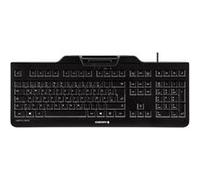 CHERRY Clavier de sécurité filaire KC 1000 SC lecteur de carte intégré, QWERTY espagnol, USB-A, noir