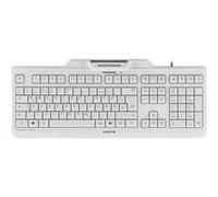 CHERRY Clavier de sécurité filaire KC 1000 SC - Lecteur de carte, Suisse QWERTZ, USB-A, Blanc-Gris