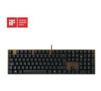 CHERRY KC 200 MX, Clavier de bureau mécanique avec plaque en métal anodisé, Disposition UK (QWERTY), Filaire, MX2A SILENT RED Switches, Noir bronze
