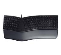 CHERRY KC 4500 ERGO Clavier ergonomique filaire, noir, USB, AZERTY - FR