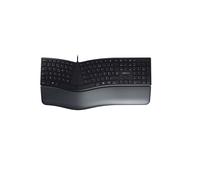 CHERRY KC 4500 ERGO Clavier Ergonomique Filaire Noir USB AZERTY-FR, 109 Touches, Repose-Poignets, Câble 1.8m, Compatible CHERRY KEYS