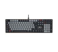 CHERRY KC 500 MX LP, Clavier Mécanique Profil Bas, Disposition Allemande (QWERTZ), Filaire (USB-A), Rétroéclairage Blanc, Interrupteurs MX LP 2.0 Ivory, Noir