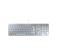 CHERRY KC 6000 SLIM Clavier filaire, blanc/argent, USB, AZERTY - FR