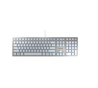 CHERRY KC 6000 Slim clavier Universel USB Anglais américain Argent, Blanc
