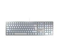 CHERRY KC 6000 SLIM - Clavier - USB - R.-U. - commutateur : CHERRY SX - argent