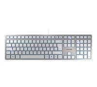 CHERRY KC 6000 SLIM - Clavier - USB - R.-U. - commutateur : CHERRY SX - argent