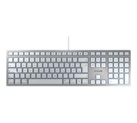 CHERRY Clavier KC 6000 SLIM FOR MAC - USB - Disposition allemande (QWERTZ) - CHERRY SX - Argent