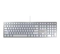 CHERRY KC 6000 Slim für MAC USB Clavier anglais US, QWERTY, Mac argent, blanc G