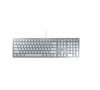 CHERRY KC 6000 Slim, Full-size (100%), Avec fil, USB, Argent, Blanc JK-1600EU-1