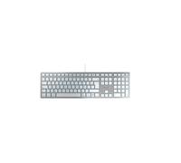 Clavier chiclet filaire Azerty Cherry KC 6000 C pour Mac Blanc Argent