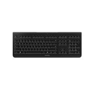 CHERRY KW 3000, Clavier sans fil avec pavé numérique, Disposition EU (QWERTY), Connexion radio 2,4 GHz, Touches silencieuses, Design plat, Alimenté par batterie, Noir