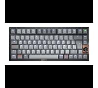 CHERRY KW 300W MX, Clavier Mécanique Compact Hot-Swap, Disposition Française (AZERTY), Éclairage Blanc, pour Windows, Interrupteurs MX2A Silent Red, Noir