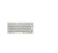 CHERRY KW 7100 MINI BT, Clavier compact multi-appareils avec trois canaux Bluetooth, Disposition allemande (QWERTZ), Design plat, étui de transport inclus, Milk White