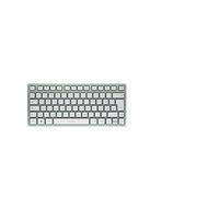 CHERRY Clavier KW 7100 MINI BT – compact 3 canaux Bluetooth, QWERTZ, étui, Agave Green