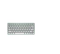 CHERRY KW 7100 MINI BT, Clavier compact multi-appareils avec trois canaux Bluetooth, Disposition EU (QWERTY), Design plat, étui de transport inclus, Agave Green