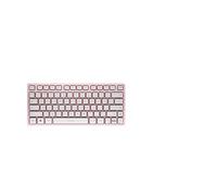 CHERRY KW 7100 MINI BT, Clavier compact multi-appareils avec trois canaux Bluetooth, Disposition EU (QWERTY), Design plat, étui de transport inclus, Cherry Blossom
