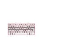 CHERRY KW 7100 MINI BT, Clavier compact multi-appareils avec trois canaux Bluetooth, Disposition française (AZERTY) Design plat, étui de transport inclus, Cherry Blossom