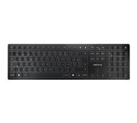 CHERRY Clavier KW 9100 SLIM – AZERTY, Bluetooth/2,4 GHz, rechargeable, gris anthracite