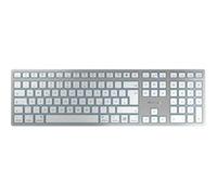 CHERRY KW 9100 SLIM - Clavier - sans fil - 2.4 GHz, Bluetooth 4.0 - QWERTZ - Allemand - commutateur : CHERRY SX - argent, blanc Blanc G