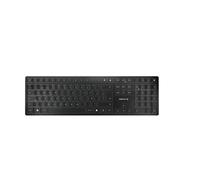 CHERRY KW 9100 SLIM, clavier au design sans fil, Disposition espagnole (QWERTY), Connexion au choix Bluetooth ou radio 2,4 GHz, Touches plates, Rechargeable, Gris anthracite
