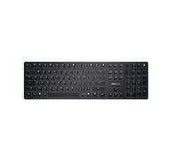CHERRY KW X ULP, Clavier mécanique Haut de Gamme Ultra-Plat, Disposition EU (QWERTY), Clavier Compact Multi-appareils Jusqu’à 4 appareils différents, Rechargeable, Noir