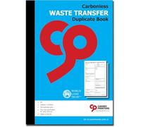 Cherry Lot de 4 cahiers de transfert de déchets autocopiants A5 | 50 jeux de doublons pour dossiers de déchets professionnels | Perforés pour un retrait facile | Conforme à l'environnement | Fabriqué