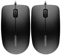 CHERRY MC 1000, Souris de Bureau Filaire, Capteur Optique (1.200 dpi), 3 Boutons, Design symétrique pour droitiers et gauchers, Certification GS, Noir