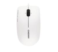 CHERRY MC 2000, Souris Filaire de Taille Standard, Design Symétrique pour Droitiers et Gauchers, 3 Touches, 1600 dpi, Tilt-Wheel, Homologation GS, Blanc grisé