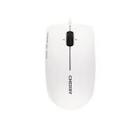 CHERRY MC 2000, Souris Filaire de Taille Standard, Design Symétrique pour Droitiers et Gauchers, 3 Touches, 1600 dpi, Tilt-Wheel, Homologation GS, Blanc grisé
