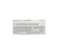 CHERRY MultiBoard MX V2 G80-8000 Clavier USB QWERTZ Allemand Gris, 105 Touches, Longueur Câble 2.2m, Lecteur Carte Magnétique, 470x220x64mm